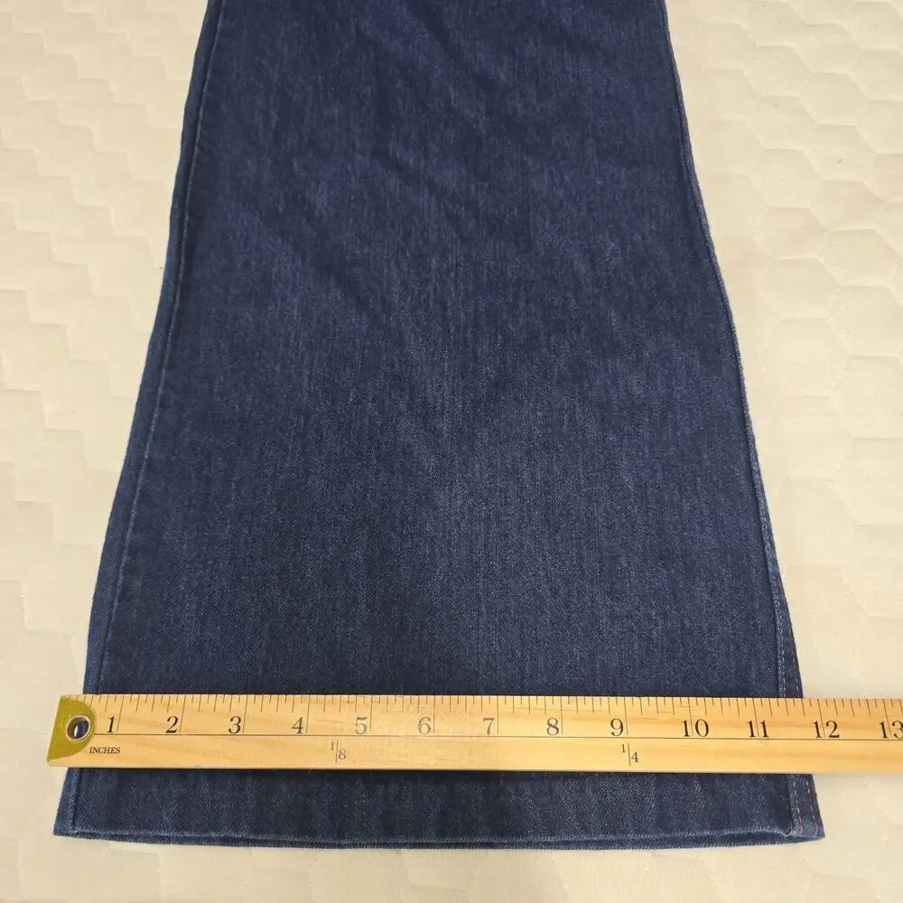 Vtg 70s San Francisco Riding Gear Wide Leg Jeans High Rise Dark Wash Denim 28
